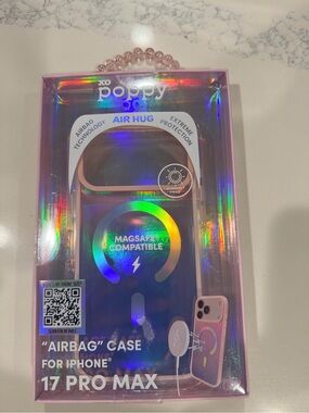 Poppy Air Hug Airbag Case for iPhone 17 Pro Max — Pink